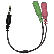 GENIUS audio adaptér 2x female 3,5mm jack na 1x male 3,5" jack GENIUS audio adaptér 2x female 3,5mm jack na 1x male 3,5" jack