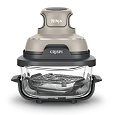 Ninja FN101EUST Crispi, přenosná horkovzdušná fritéza, 4v1, šedá, příkon 1700 W, skleněné nádoby 1,4 l a 3,8 l, bez PFAS