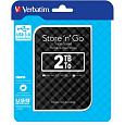 VERBATIM HDD 2.5"  2TB Store 'n' Go Portable Hard Drive USB 3.0, Black GEN II