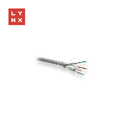 LYNX SFTP kabel, Cat6a, LSZH, celoměděný, vnitřní, šedý, cívka 500m LYNX SFTP kabel, Cat6a, LSZH, celoměděný, vnitřní, šedý, cívka 500m