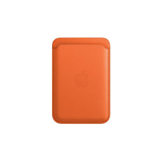Apple kožená peněženka s MagSafe oranžová
