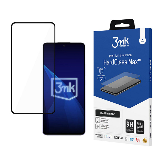 3mk tvrzené sklo HardGlass Max Black pro Redmi Note 14 5G 3mk tvrzené sklo HardGlass Max Black pro Redmi Note 14 5G