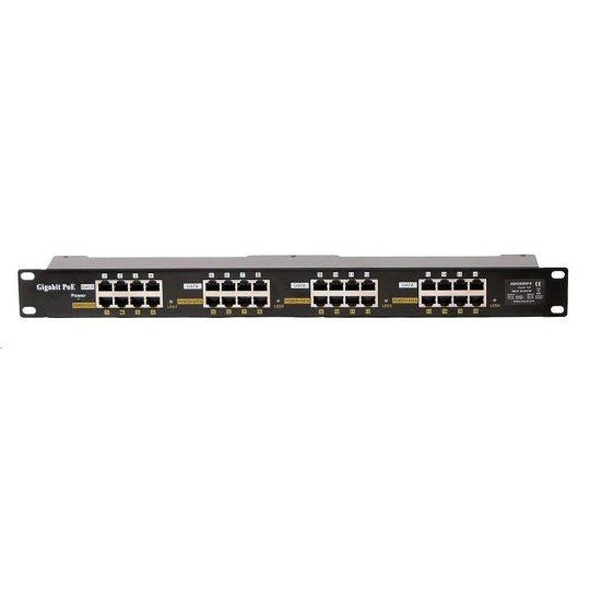POE injektor aktivní/pasivní - 16x 1 Gb/s, stíněný panel, 802.3af/at POE injektor aktivní/pasivní - 16x 1 Gb/s, stíněný panel, 802.3af/at