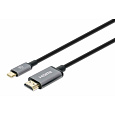 Manhattan kabel USB-C na HDMI, USB-C Male na HDMI Male, 2m, černá