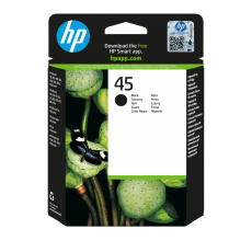 HP 45 Black Ink Cart, 42 ml, 51645AE (930 pages)