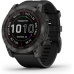 Garmin fenix 7X PRO Sapphire Solar Titan Carbon Gray/ Black Silicone Band