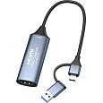 PREMIUMCORD HDMI capture/grabber pro záznam Video/Audio signálu do počítače s konektorem USB3.0 a USB-C