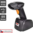 Virtuos CCD čtečka Virtuos HW-311A, bezdrátová, USB základna, černá