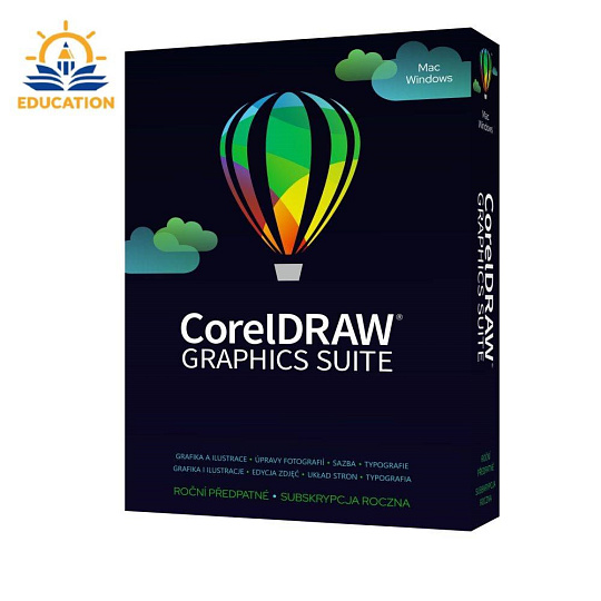 CorelDRAW Graphics Suite Education 365 dní pronájem licence (51-250) (Windows/MAC) CorelDRAW Graphics Suite Education 365 dní pronájem licence (51-250) (Windows/MAC)