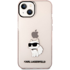Karl Lagerfeld IML Choupette NFT kryt iPhone 14 růžový