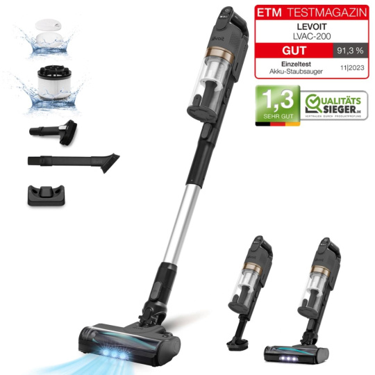 Levoit LVAC-200 4v1 Aku Turbo Cyclone šedý Levoit LVAC-200 4v1 Aku Turbo Cyclone šedý