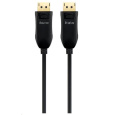 PREMIUMCORD Optický DisplayPort 1.3/1.4 přípojný kabel M/M, zlacené konekt. 30m