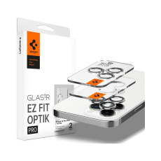 Spigen Glass EZ Fit Optik Pro 2 Pack tvrzené sklo na fotoaparát iPhone 14 Pro/iPhone 14 Pro Max stří Spigen Glass EZ Fit Optik Pro 2 Pack tvrzené sklo na fotoaparát iPhone 14 Pro/iPhone 14 Pro Max stří