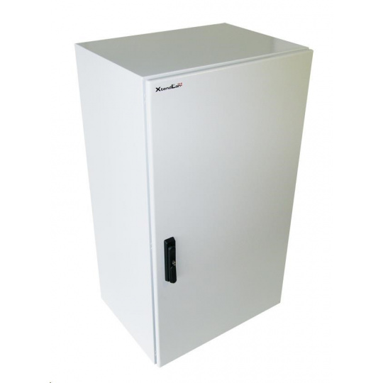 XtendLan 19" venkovní vodotěsný rozvaděč 22U krytí IP55, šířka 600mm, hloubka 450mm, nosnost 65kg, 3-bodový zámek, šedý