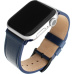 FIXED Leather Strap kožený řemínek pro Apple Watch 42/44/45mm modrý