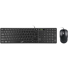 GENIUS set klávesnice + myš Slimstar C126/ Drátový set/ Copilot/ USB/ černá/ CZ+SK layout