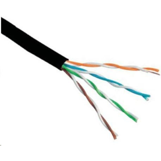 UTP kabel PlanetElite, Cat6, drát, venkovní PE, černý, 305m, cívka UTP kabel PlanetElite, Cat6, drát, venkovní PE, černý, 305m, cívka