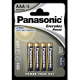 Panasonic Alkalická baterie LR03EPS/4BP Everyday Power (Blistr 4 ks)