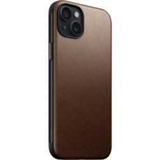 Nomad Modern Leather MagSafe kryt iPhone 15 Plus hnědý