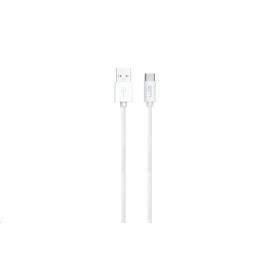 WG - Datový kabel Type-C to USB-A / 2m / 3A / nylon braided / white