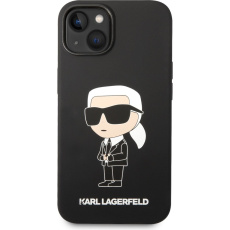 Karl Lagerfeld Liquid Silicone Ikonik NFT kryt iPhone 14 Plus černý