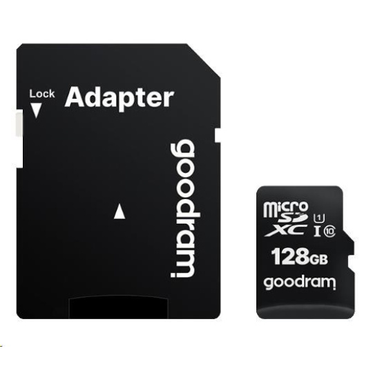 GOODRAM microSDXC karta 256GB M1AA (R:100/W:10 MB/s), UHS-I Class 10, U1 + Adapter GOODRAM microSDXC karta 256GB M1AA (R:100/W:10 MB/s), UHS-I Class 10, U1 + Adapter