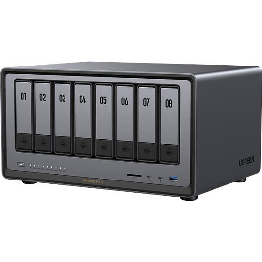 UGREEN NASync DXP8800 Plus (10C/i5-1235U/4,4GHz/8GBRAM/8xSATA/2xM.2/2x10GbE/1xPCIe/2xTB/2xUSB2.0/2xUSB3.2/HDMI/SD)