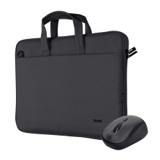 TRUST Sada brašna na notebook 16" Notebook Bag + Bezdrátová Myš, černá TRUST Sada brašna na notebook 16" Notebook Bag + Bezdrátová Myš, černá