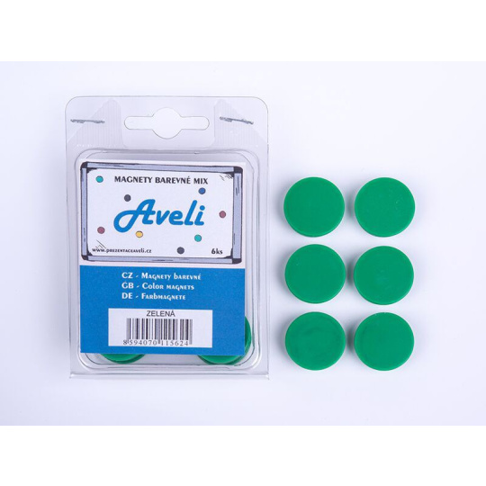 Set magnetů AVELI, zelená barva Set magnetů AVELI, zelená barva