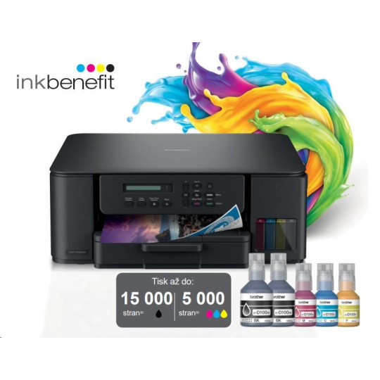 BROTHER multifunkce inkoustová DCP-T530DW - A4 128MB 2400x600 16ppm USB 2.0. WIFI - INKTANK BROTHER multifunkce inkoustová DCP-T530DW - A4 128MB 2400x600 16ppm USB 2.0. WIFI - INKTANK