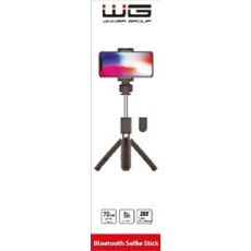 BAZAR - WG - Selfie tyč WG 6, Selfie tyč + tripod, teleskopická, s bluetooth tlačítkem, černá - Poškozený obal (Komplet)