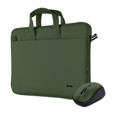 TRUST Sada brašna na notebook 16" Notebook Bag + Bezdrátová Myš, zelená TRUST Sada brašna na notebook 16" Notebook Bag + Bezdrátová Myš, zelená