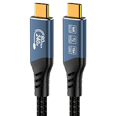 PREMIUMCORD Kabel USB4™ Version2.0 80Gbps 16K@60Hz 240W Thunderbolt 3 a 4 kabel 1,2m