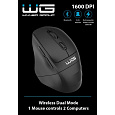 WG - Bezdrátová myš WG5 SeaMouse, 2v1, bluetooth + USB dongle, černá