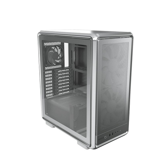 Cooler Master case MasterFrame 500 Mesh Silver, Průhledná bočnice, ATX, 2x 200mm Fan, 1x 120mm Fan, Šedá