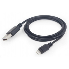 GEMBIRD USB 2.0 Lightning (IP5 a vyšší) nabíjecí a synchronizační kabel, 1m, černý GEMBIRD USB 2.0 Lightning (IP5 a vyšší) nabíjecí a synchronizační kabel, 1m, černý