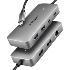 AXAGON HMC-CUB83X2, USB 10Gbps hub, 2x USB-A, USB-C, HDMI & DP 4k/144Hz, RJ-45 GLAN, PD 100W, kabel USB-C 15cm AXAGON HMC-CUB83X2, USB 10Gbps hub, 2x USB-A, USB-C, HDMI & DP 4k/144Hz, RJ-45 GLAN, PD 100W, kabel USB-C 15cm