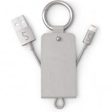 iWant PU Leather klíčenka USB-A to Lightning stříbrná iWant PU Leather klíčenka USB-A to Lightning stříbrná