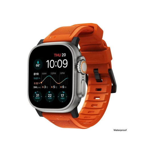 Nomad Rugged Strap řemínek pro Apple Watch oranžový/černý