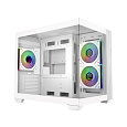 Cooler Master case Elite 481 Wood, ATX, Průhledná bočnice, 3x 120mm ARGB Fan, Bílá