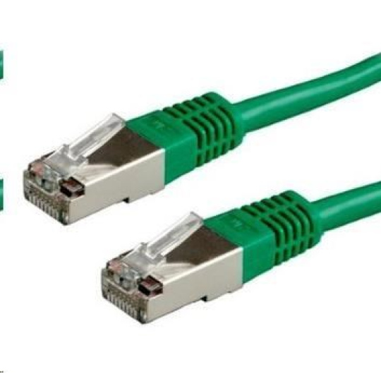 Patch kabel XtendLan Cat6A, S-FTP - 0,5m, zelený
