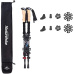 Naturehike carbonové trekingové hole DS03 pár 400g - černo/červené