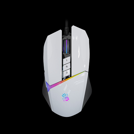 A4tech Bloody Myš W60 Max Activated, podsvícená herní myš, 12000 DPI, USB, Bílá A4tech Bloody Myš W60 Max Activated, podsvícená herní myš, 12000 DPI, USB, Bílá