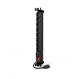 19" rozvodný panel ACAR 8x230V s IEC konektorem pro UPS, vypínač, indikátor napětí, přepěťová ochrana, kabel 1,5m