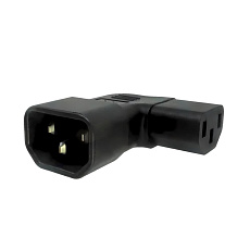 Adaptér úhlový na stranu IEC C13 na IEC C14 napětí 230V, 10A