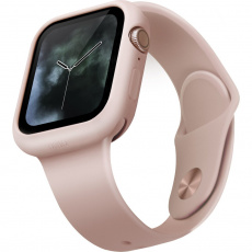 UNIQ Lino silikonové pouzdro Apple Watch Series 4/5/6/SE (40mm) světle růžové