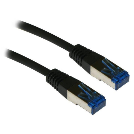 Patch kabel XtendLan LSFRZH Cat6A, S-FTP - 0,5m, černý