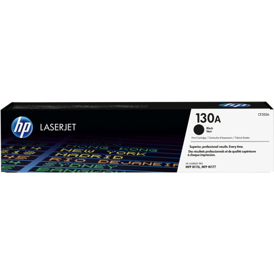 HP 130A Black LJ Toner Cart, CF350A (1,300 pages)