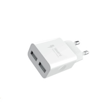 WG - Síťová nabíječka 2x USB-A 2,4A , white WG - Síťová nabíječka 2x USB-A 2,4A , white