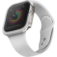 UNIQ Valencia kovové pouzdro Apple Watch Serie 4/5/6/SE (40mm) stříbrné UNIQ Valencia kovové pouzdro Apple Watch Serie 4/5/6/SE (40mm) stříbrné